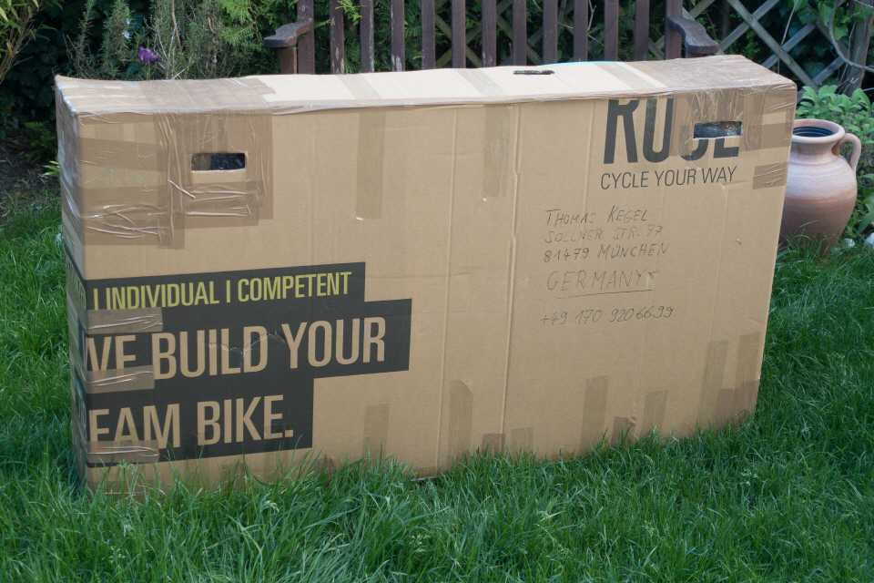Das verpackte Fahrrad
